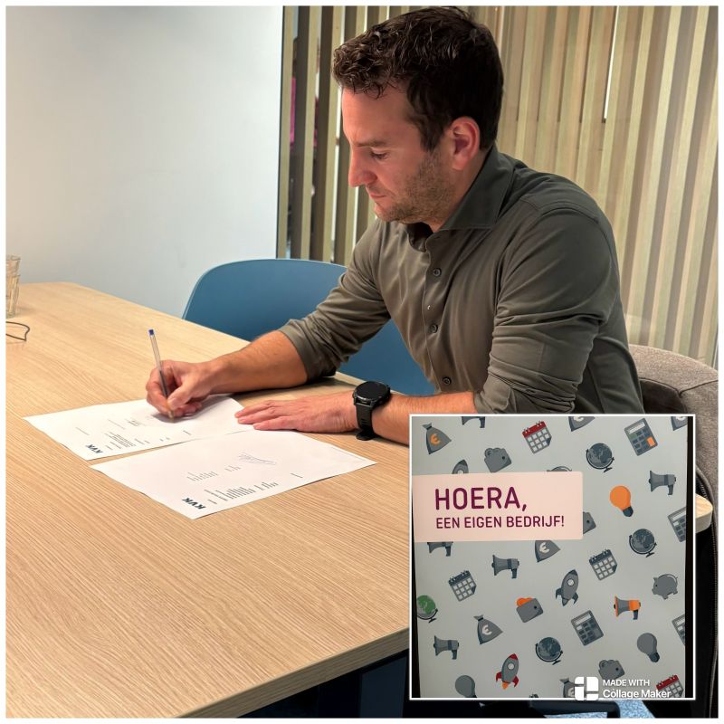Martijn van den Heuvel bij de start van Heuvel & Horizon.