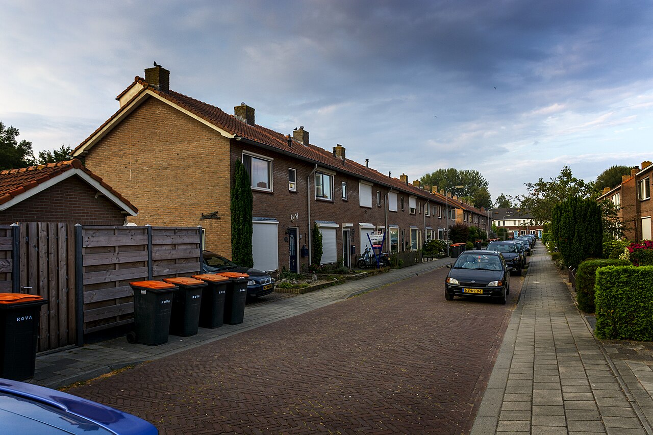 Rijtjeswoningen aan de Crocusstraat in Hattem.