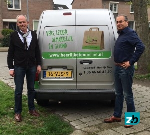 Bert Steegmans (l) en Gerard van Mierlo richten nieuwe maaltijdservice op.